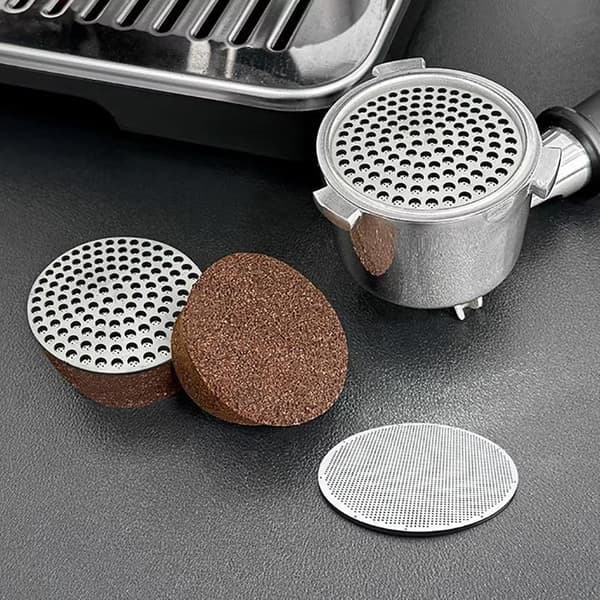 1 stk. 51/53,3/58,5 mm genanvendelig kaffepuck i rustfrit stål til espresso A2