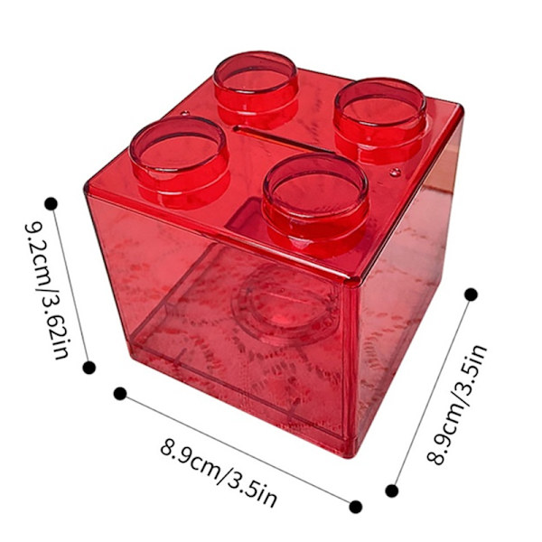 s Shape Coin Box Kid Money Bank Stabelbar opbevaringsboks legetøj Red