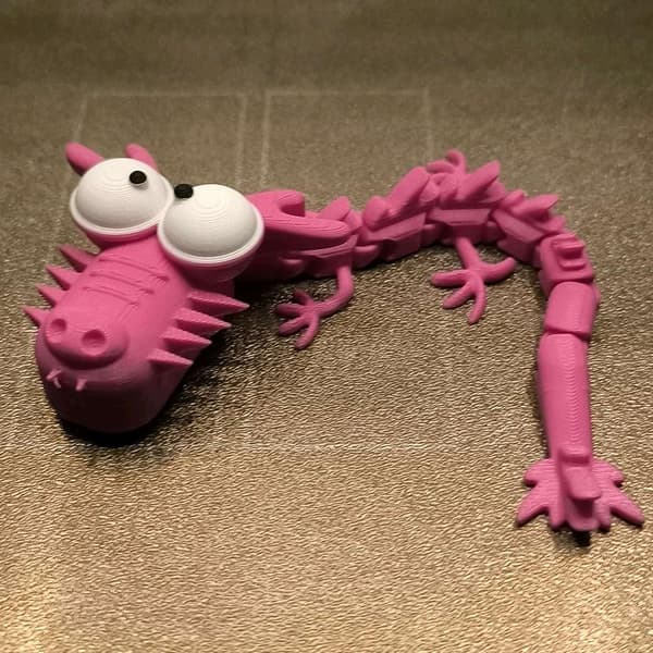 3D-printad dum drake skulptur ledad hantverk A2