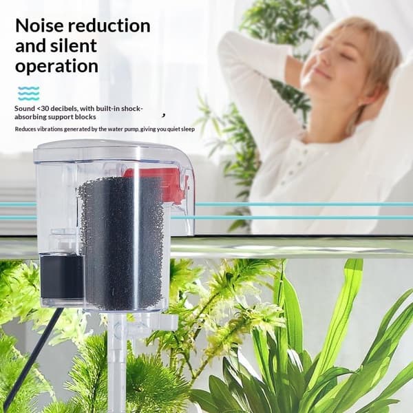 Hängande akvariefilter 3 i 1 Tyst Vattenfall Syrepump Ext