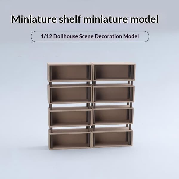 Miniatyr simuleringsbokhylla prydnad 1:12 dockskåpsförvaring