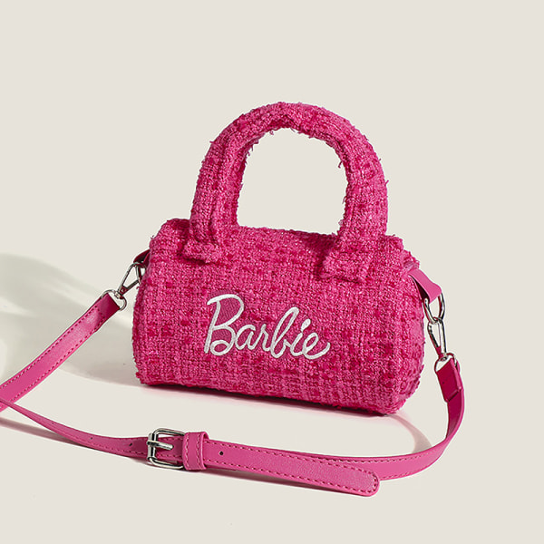 Barbie-tyynylaukku Vaaleanpunainen sarjakuva e Co-branding sylinterimäinen Crossb Rose red
