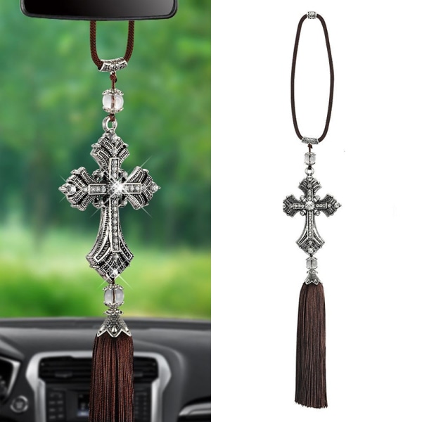 Auton riipus Cross Jesus auton riippukoristeen taustapeili H