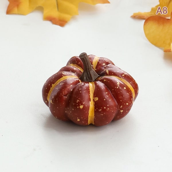 Mini kunstig Halloween-gresskardekor Simulering Vegetabilsk DI A8