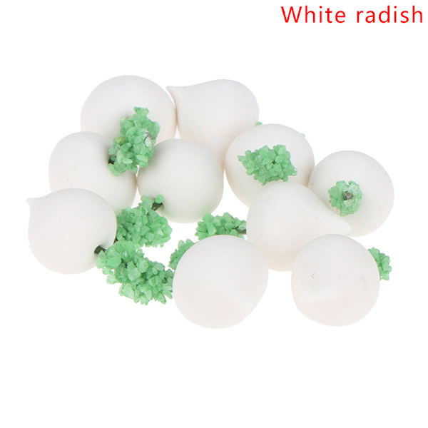10 Stk/sæt 1:12 Dukkehus Frugt Grøntsager Gulerod Tomat Radise White radish