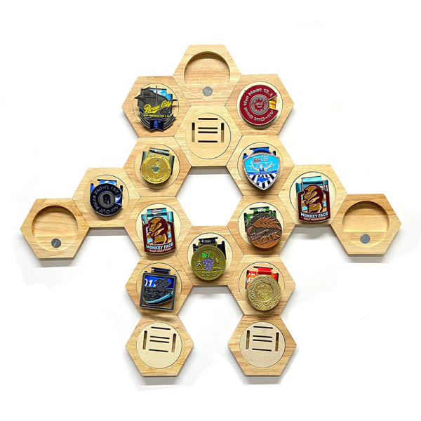Medaljhängare Display Honeycomb Hållare För Vägg B