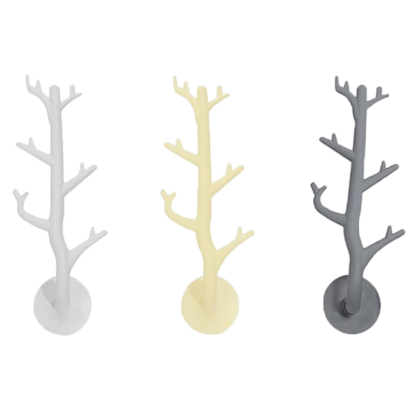 Branch Hook Wall Decor Avaimenpidike Organier Säilytys Tarrakoukut White