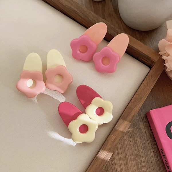 2stk e Blomster Hårnåle BB Clips Piger Kvinder Hår Clip Side Hår A2