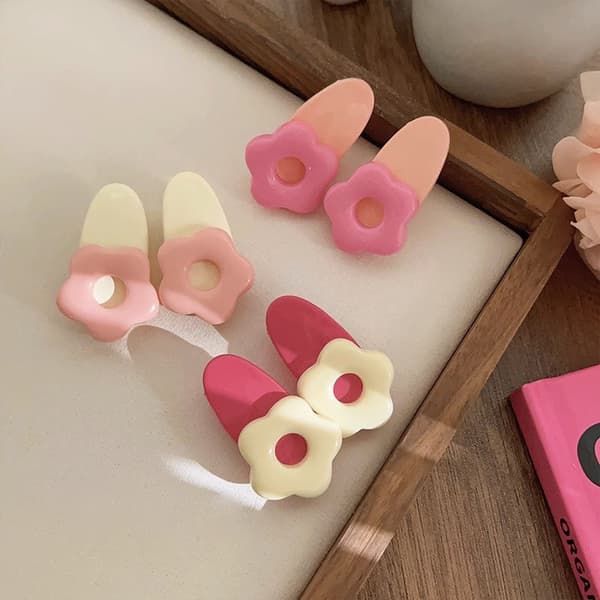 2stk e Flower Hårnåler BB Clips Jenter Dame Hår Clip Side Hår A2