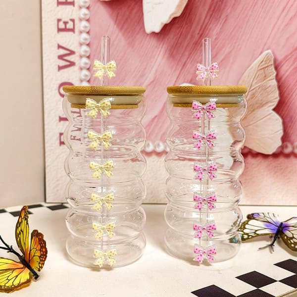 Fluga Plast Sugrör Kopp e Glas Kopp Tumbler Burk Formad Vatten A3