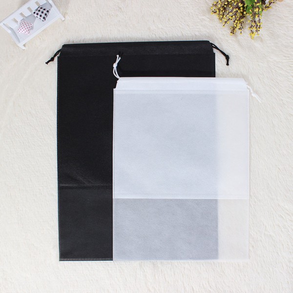 Kvinner Menn Non-Woven Stoff Snøring Sko Bag Pose Portable black L