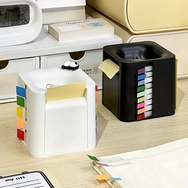 Multifunktionel dispenser til sticky notes i plast A1
