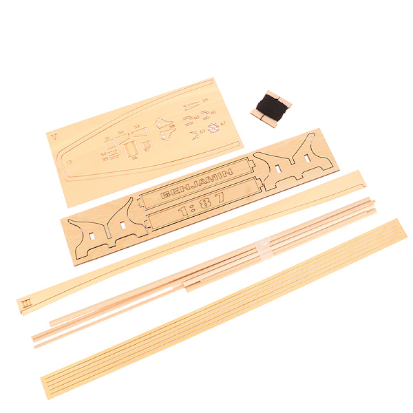 1:87 Seil DIY Skip Monteringsmodell Klassisk Trebåt Deco