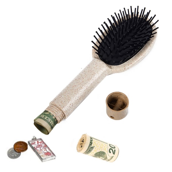 1PC Ekte detangling Hair Brush Stash Comb Safe Diversion Securi
