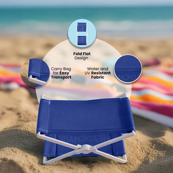 Vattentät Ergonomisk Nackstöd Hopfällbar Bärbar Campingkudde Blue