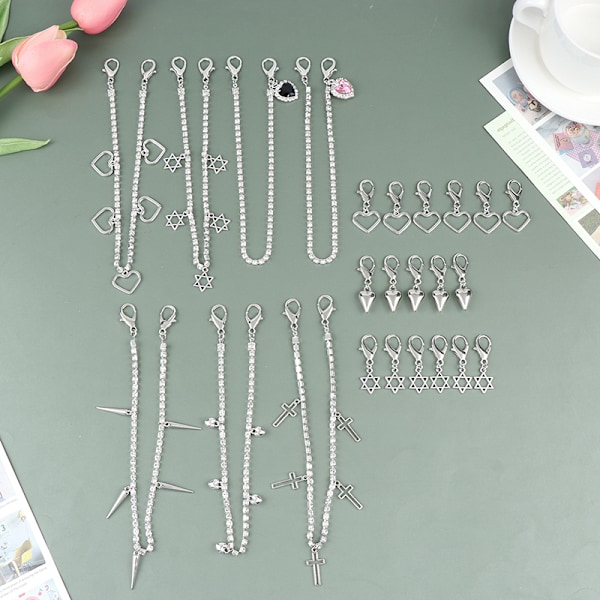Charm Tassel Heart Riipus saappaiden kenkäketjukorut trendikkäälle S D