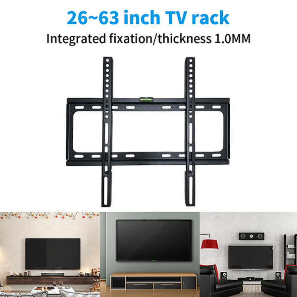 26-63" TV-feste LCD LED-skjerm Veggbrakett Fast TV-ramme m/S 6ac9 | Fyndiq