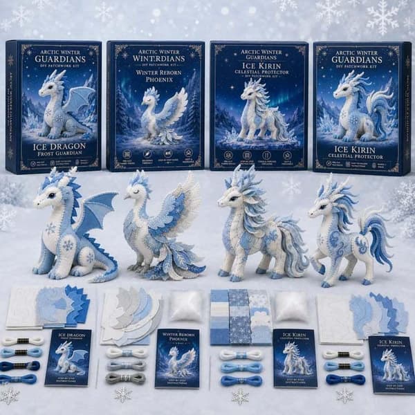 Arctic Winter Guardians DIY Patchwork Kit 3D Udstoppede Dyr Pr A1