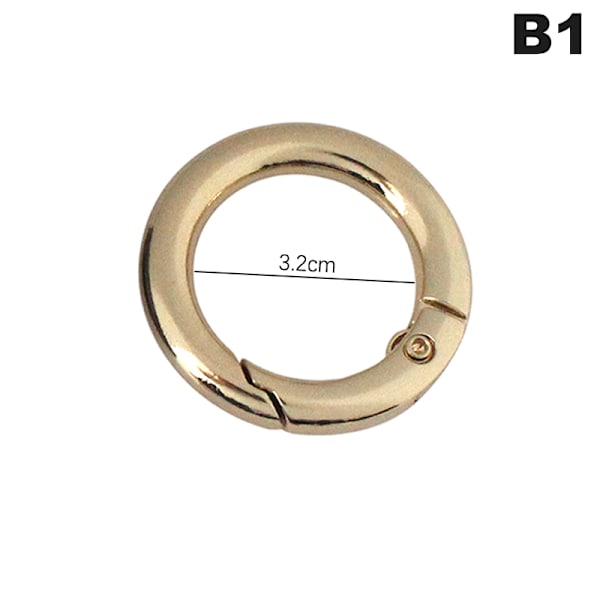 Spring Gate O Ring, der kan åbnes Nøglering Nøgle Lædertaske Håndtaske Bel B1