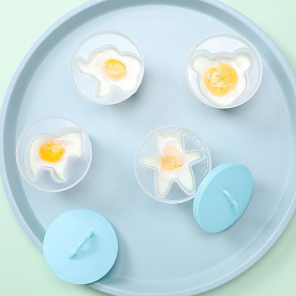 Silikonimunan höyrystin, korkean lämpötilan kestävä Cartoon Egg Mol 7