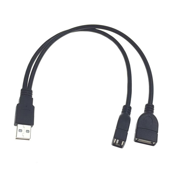 Højkvalitets USB 2.0-kabel 1 til 2 hun til USB han strømforlænger A1