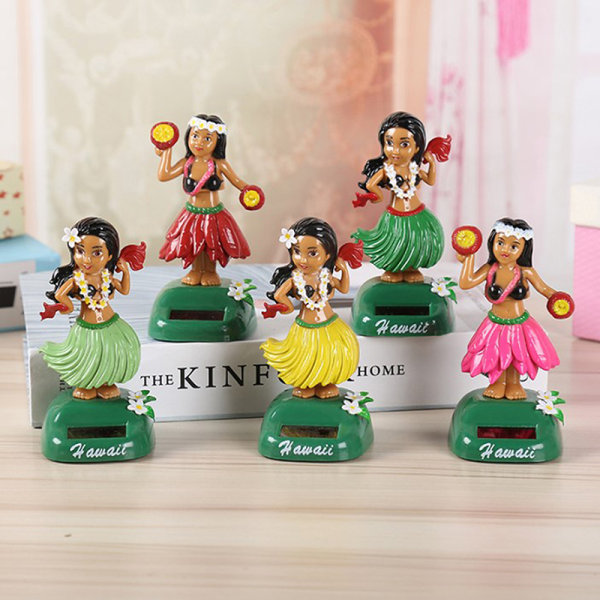 Solar Powered Dansdekoration Skakhuvud Doll Dashboard Ha A5