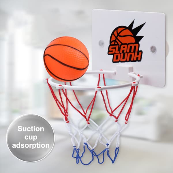 Mini basketkorgset bärbar basketkorg med boll och 2
