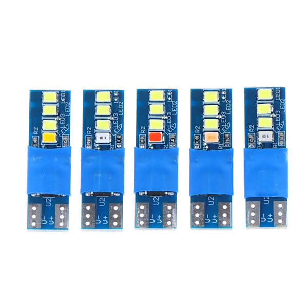 2 stk. dynamisk T10 bilinteriør leselys bagasjerom LED breddeindikator Red