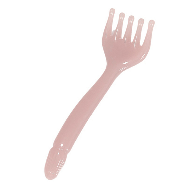 Resin Head Massager Scalp Gua Sha For Body Neck Leg Massage Fiv Pink