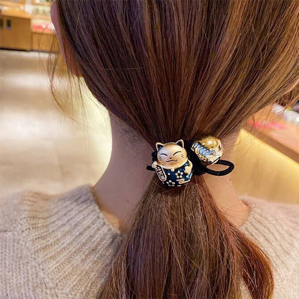 1st Cartoon Resin Lucky Cat Head Rep Armband Dual-Purpose Sim Green