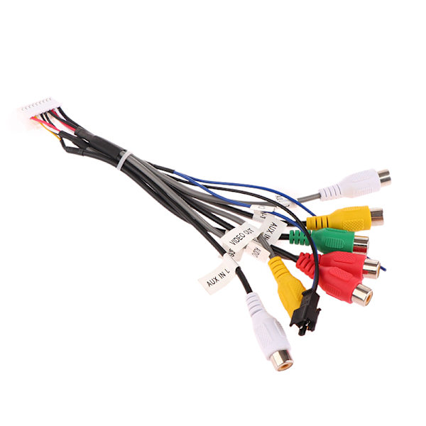 Bilradiokabel 20-pin RCA-udgang AUX ledningsnet Ledningstilslutning 7 Head