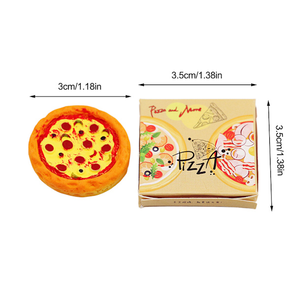 1Set 1:12 Dollhouse Miniatyrpizza m/Packbox Modell Kök
