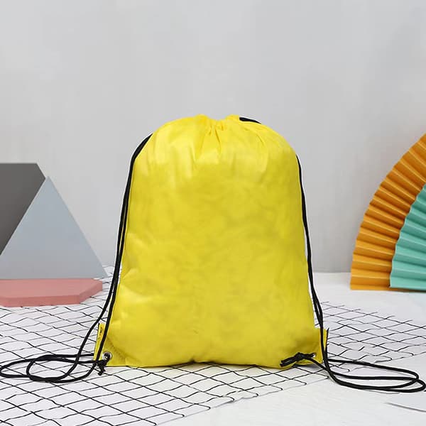 210D Polyester Vanntett Sammenleggbar Bundle Pocket Shop Ryggsekk Yellow