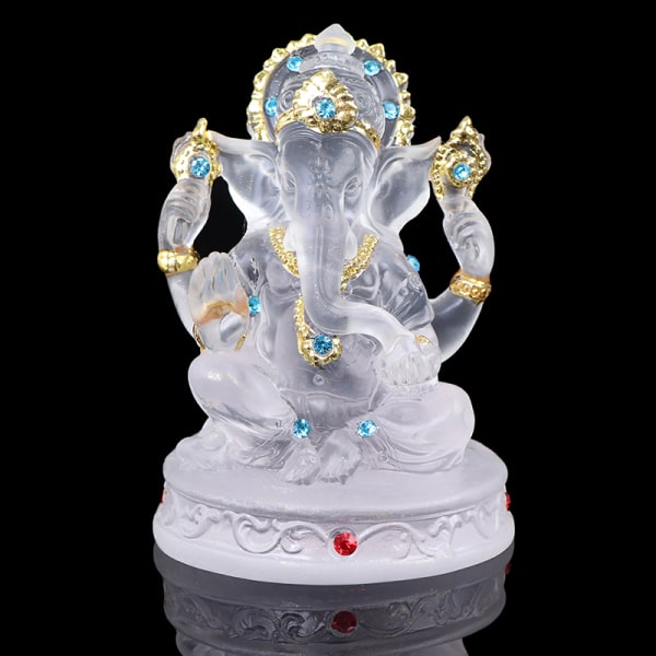 Ganesh Hindu Elephant God of Success Statue Resin Transparent F