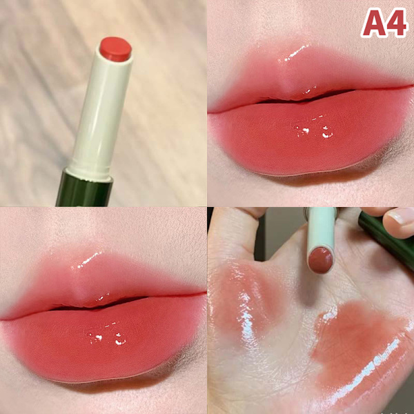 Vandglans Spejl Solid Lipgloss Læbeforstørrende Læbepomade Skønhed A4