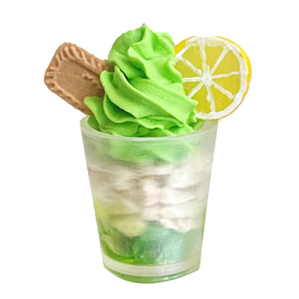 Miniature Dukkehus Citron Frugt Havregryn Cup Mini Drink Cup Kitc Green