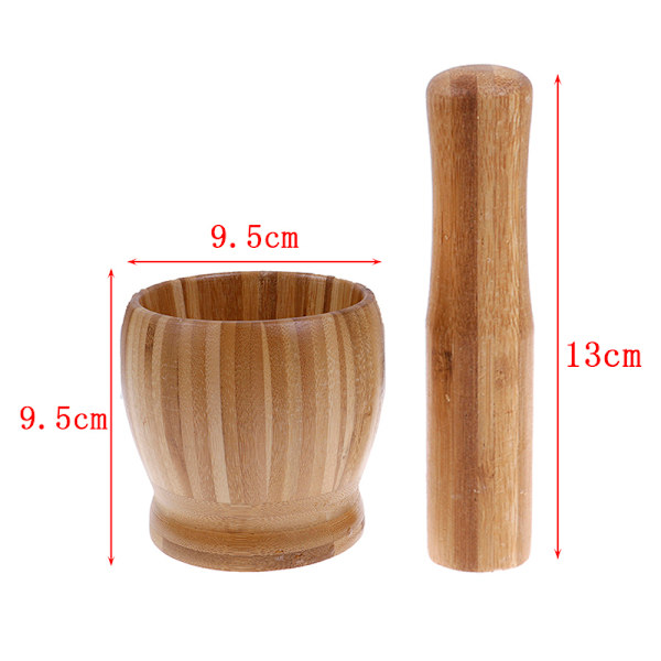 Puinen laasti ja survin Set Valkosipuli Pugging Pot Herb Mill Crush S