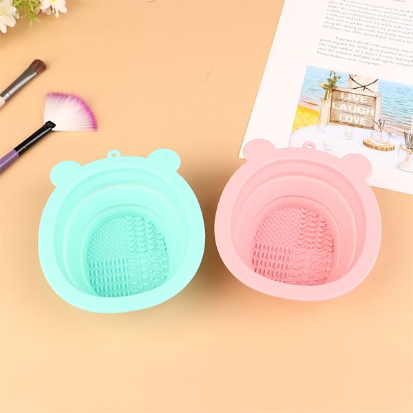 Meikkiharjan puhdistusaine Scrubber Pads Pesu Silikonimatto DIY Mas Gray