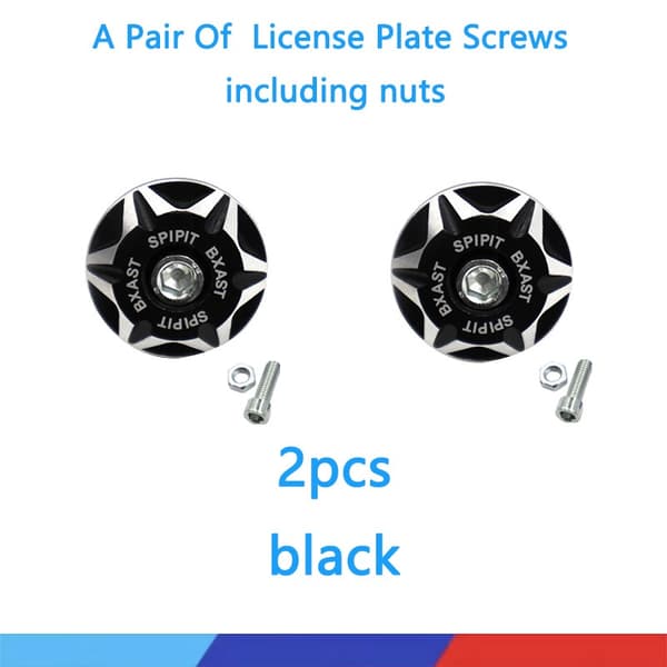 6MM Legeringspladebolte til motorcykler og biler - Nummerplade Skruer blue