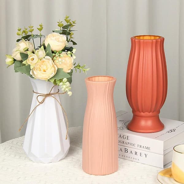 PP Vaser Imitation Keramisk Blomsterpotte Bryllup Ramadan Hjemmebord A2