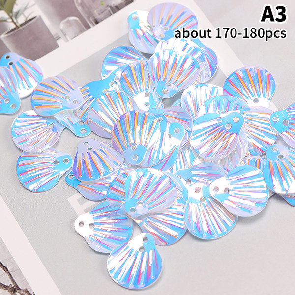 1 pose Shell Fish Scale Paljetter Eye Face Stickers Makeup Rhinest A3