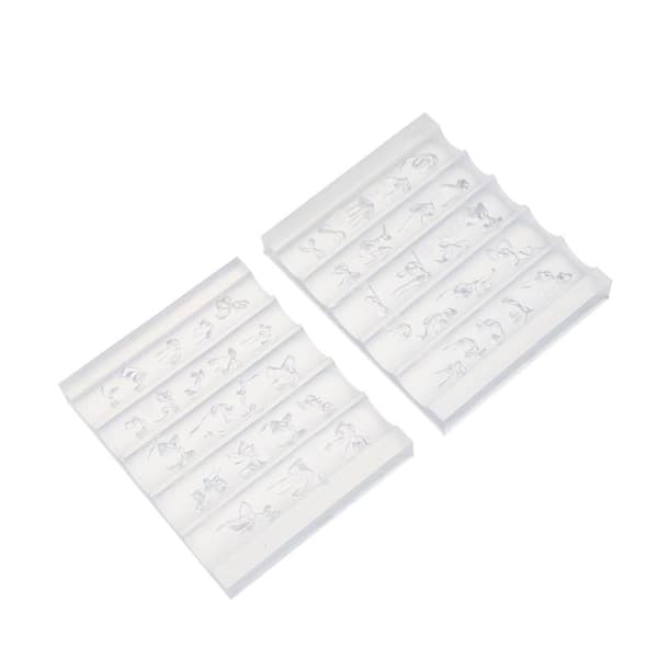 Sløjfe Silikone Neglekunstforme 3D Flere Former Bånd Blonder Set