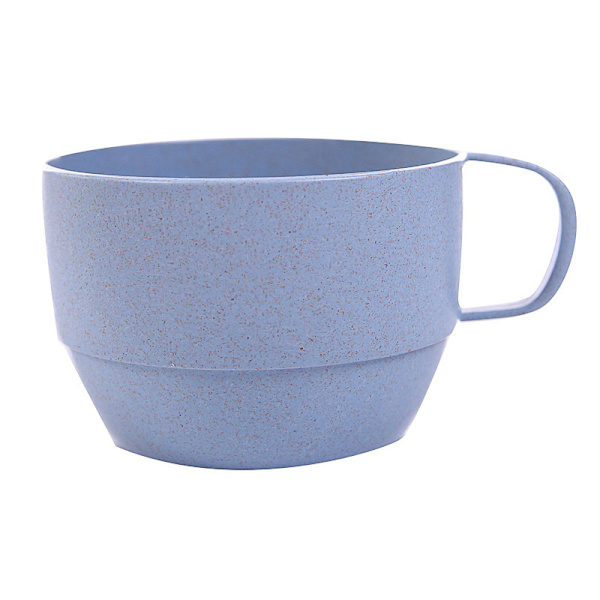 Nordic Style Plast Tekopp Kaffe Te Melk Drikkekopp Eco-frie Blue