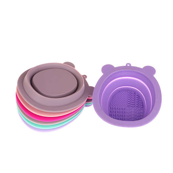 Meikkiharjan puhdistusaine Scrubber Pads Pesu Silikonimatto DIY Mas Gray