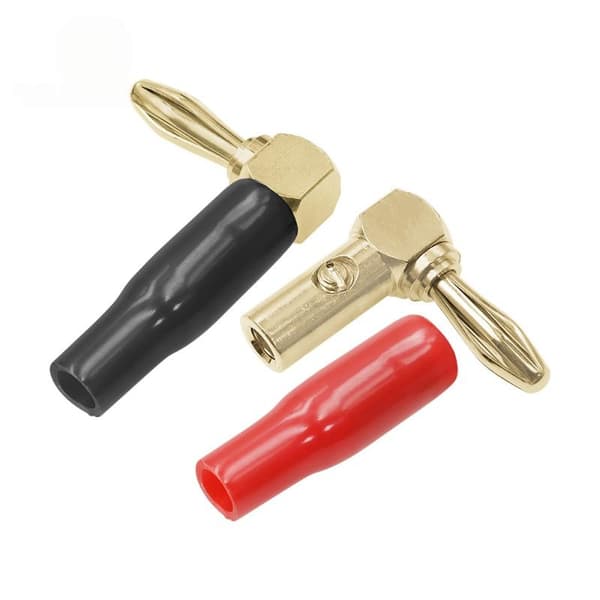 4/8 stk. 4 mm L-formede retvinklede bananstik med blød plastskal