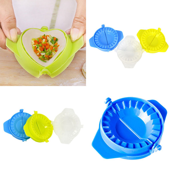 1 stk Dumpling Mold Deig Press Bakverk Gyoza Maker Samosa Pai Ra Clear