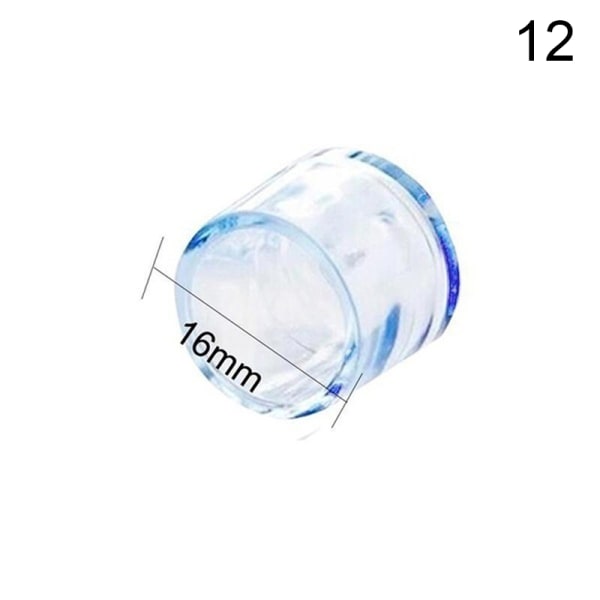 Gennemsigtig Gummi Gulv Stol Anti Ridse Beskytter Cap Møbler White 16mm