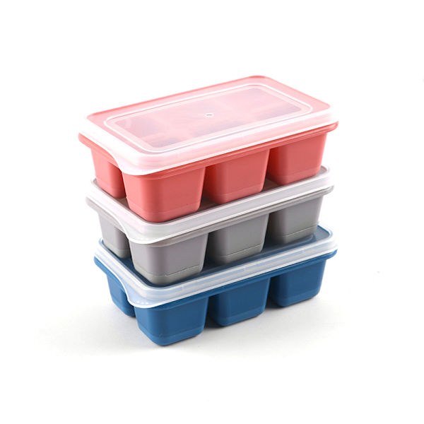 6-grid Ice Ball maker molds av silikon BPA-fri med avtagbar Gray