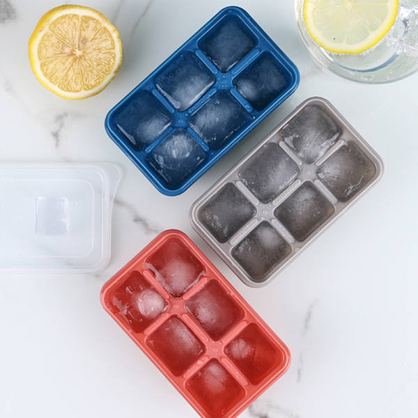 6-grid Ice Ball maker molds av silikon BPA-fri med avtagbar Gray