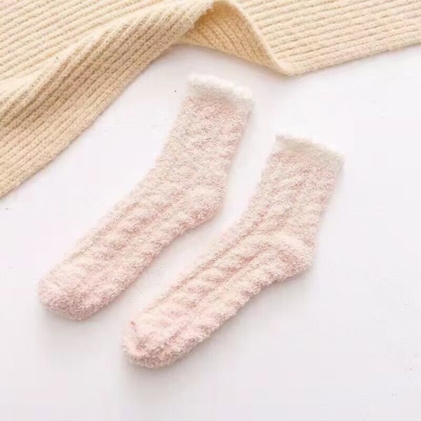 Ihanat sukat paksulle kashmirille keskiputkisukat tytöille lämpimät Pink
